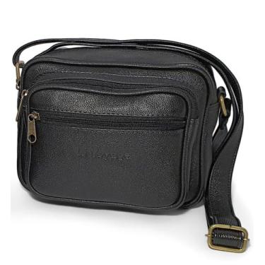 Imagem de Bolsa Carteiro Masculina De Couro Com Alça Tiracolo Pequena - Le Voyag