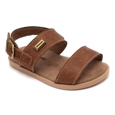 Imagem de SANDÁLIA PIMPOLHO INFANTIL ANATÔMICA FIVELA MENINO 16 AO 21 Marrom