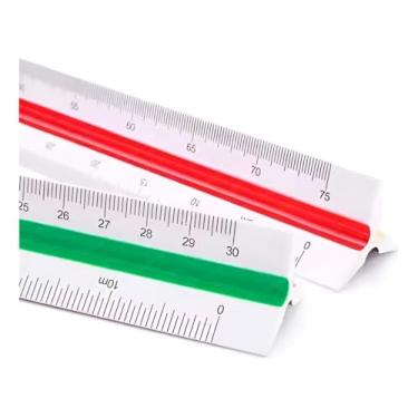 Imagem de Kit Com 2 Escalimetros Régua Plástico 30cm Escalas N°1 + N°2