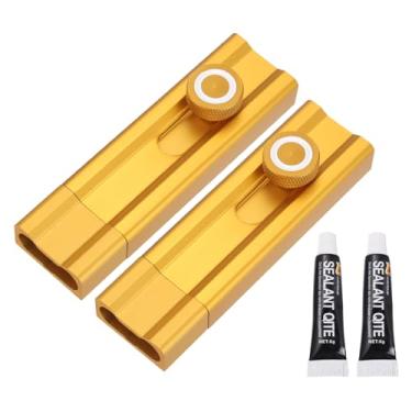 Imagem de PATIKIL 2 peças de trava de parafuso de barril deslizante, trava deslizante de segurança de liga de alumínio adesiva de 10 cm, ferragens de portão resistente para tela de janela de celeiro de galpão