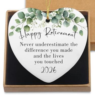 Imagem de Presentes de aposentadoria felizes 2026 enfeites de Natal professora mãe enfermeira presentes de aposentadoria para mulheres aposentadas 2025 nunca subestime a diferença que você fez