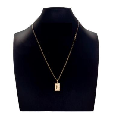 Imagem de Colar Carti 2mm Pingente Para Nomes Com A Letra H