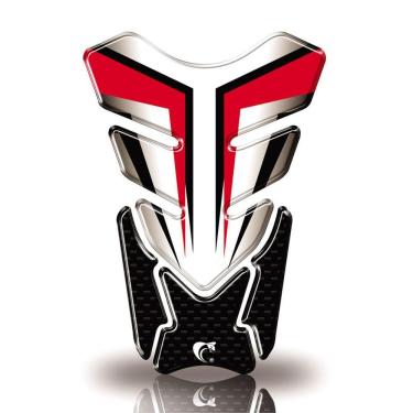 Imagem de Protetor De Tanque Adesivo Moto Cg Twister Cb Factor Fazer Gsx-S Branco Preto Vermelho