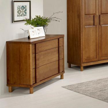 Imagem de Cômoda 3 Gavetas Madeira Maciça Linha Cairo Amendoa
