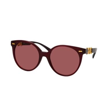 Imagem de Versace VE4442 541069 Óculos de sol feminino opala vermelho/violeta escuro formato redondo 55 mm
