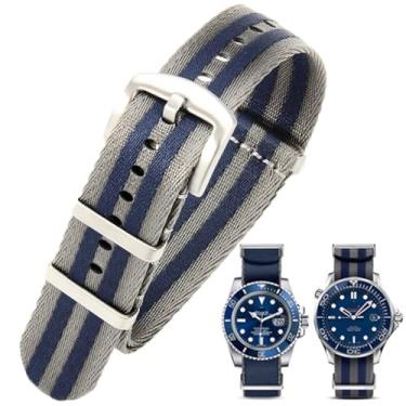 Imagem de Aoeiwv Pulseira de relógio de nylon balístico militar de 20 mm, 22 mm, com fivela pesada, macia, durável, impermeável, pulseira de reposição de nylon premium para homens e mulheres
