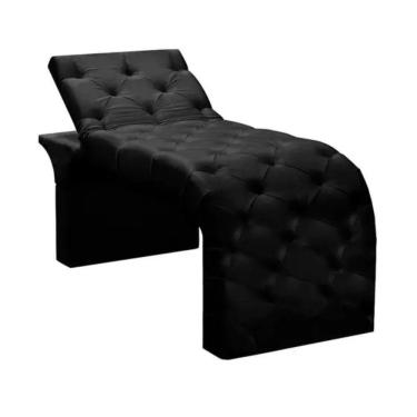 Imagem de Maca Estofada Estética Cílios Regulável Spa Suede Ana Clara Preto