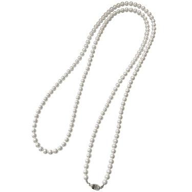 Imagem de Colar de pérolas elegante para mulheres, luxuoso de camada dupla, sem níquel, perfeito para casamentos, festas e muito mais, comprimento 47,2