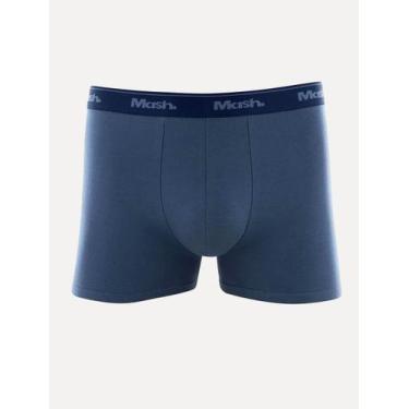 Imagem de Cueca Mash Boxer Cotton Basic Azul Tamanho:L/G, L/G