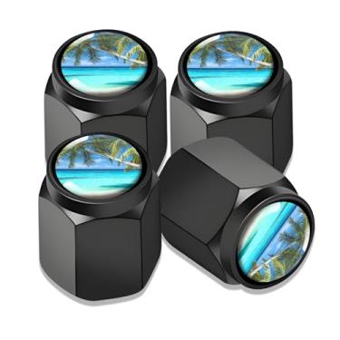 Imagem de 4 peças de tampas de haste de válvula de pneu, ajuste universal de alumínio para carros, caminhões, SUVs, motocicletas, bicicletas, acessórios de decoração de roda, haste de válvula, capas à prova de