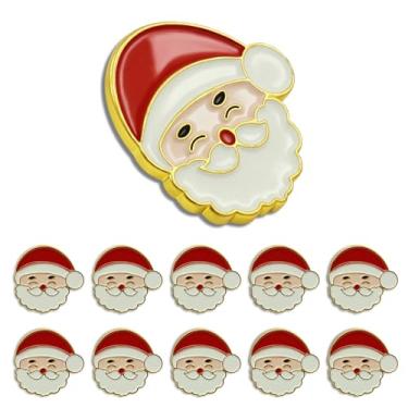 Imagem de Alfinetes de Natal 12/24/50/100 peças a granel fofo Papai Noel esmalte lapela distintivo para roupas bolsas chapéus acessórios joias mochila jaqueta decoração broche feliz natal, Liga metálica