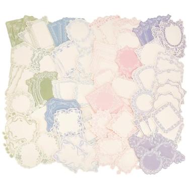 Imagem de SOFPLATE 120 peças, 4 estilos, vintage, papel para scrapbooking, papel de escrita, decorativo, flor estética, renda, bordado, papelaria, carta, enfeite para agenda, scrapbook, balas, diário, materiais