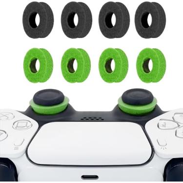 Imagem de 8 Pack Precision Rings for PS4/5, Precision Rings for Xbox, Compatible with Xbox Controllers Accessories–Control with Soft Silicone Rings – Compatible with Fortnite & FPS Games，Black+Green