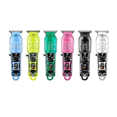 Imagem de 1 Aparador Profissional de Cabelo e Barba Sem Fio Maquininha de Corte e Acabamento com pentes tela indicadora de nível bateria de longa duração e carregamento por cabo precisão para pelos e contornos (1)