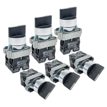 Imagem de 22 mm XB2-BD21 BD23 BD25 BD33 BD45 BD53 1NO/2NO/1NO1NC 2/3 Posições Auto Locking/Auto Reinicialização Interruptor seletor (XB2-BD41-01)