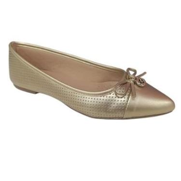 Imagem de Sapatilha Sua Cia Bico Fino Laço e Microfuros Feminina 8302.15837-Feminino