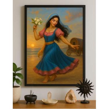 Imagem de Quadro Decorativo Cigana Yasmin 24X18Cm - Quadros On-Line