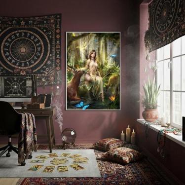 Imagem de Quadro Decorativo Artemis Deusa Grega Selvagem - 70X50Cm - Quadros On-