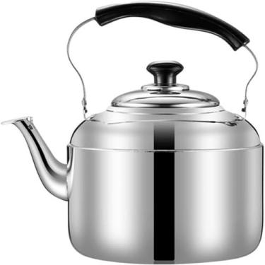 Imagem de Bule de chá com infusor, chaleira de aço inoxidável, assobio, chaleira de café, fogão, indução para casa, cozinha, acampamento, piquenique, 2L, 3L, 4L, 5L, 6L, 7L, 8L, 9L, 10 (uma cor 2L)