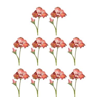 Imagem de DIEKE 10 peças de buquês de arranjo de flores artificiais de 43 cm para decoração de casa e mesa de casamento