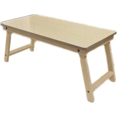 Imagem de Bandeja de cama para laptop, mesa de cama dobrável de bambu portátil para notebook, mesa de cama