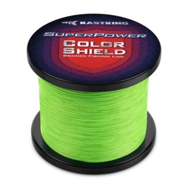 Imagem de Linha de pesca trançada KastKing Superpower ColorShield 8LB 150Yds