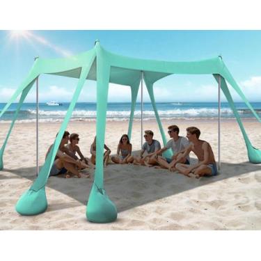 Imagem de Barraca de praia Rengue 3x3m UPF50+ com proteção UV com sacos de areia