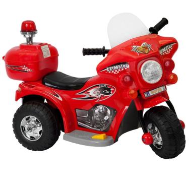 Imagem de Mini Moto Elétrica Infantil Triciclo Criança Bateria Recarregável 6V Importway BW002 Polícia Bivolt