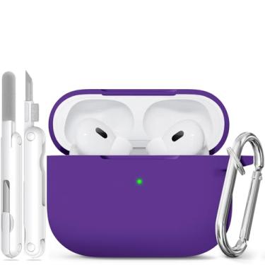 Imagem de Capa para Airpods Pro 3 (2025), capa de silicone macio para Apple AirPods Pro 3ª geração, capa com limpeza e chaveiro, à prova de choque e proteção antiarranhões