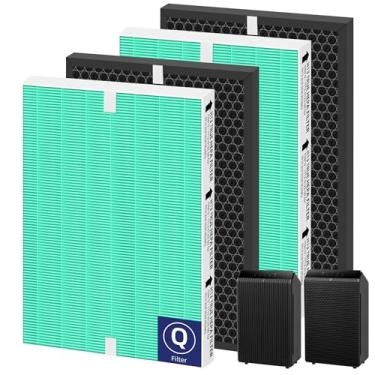 Imagem de Pulluty Filtro purificador de ar absorvente de toxina 5510 5520 HEPA Q substituição para purificador de ar Winix 5510 5520 Plasmawave H13 Filtro de carbono HEPA verdadeiro, # 1712-0123-00, conjunto de