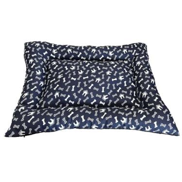 Imagem de Cama Pet para Cães e Gatos, Retangular Impermeável, Pequeno Porte, 45x65x15cm, Enchimento em Espuma Soft e Flocos, Macho, Quadrado, Estampa Animal, Oxford Lavável com Zíper