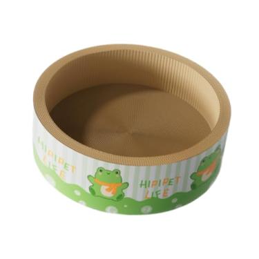 Imagem de IEUDNS Arranhador para gatos, 45 cm x 18 cm, proteção para móveis, brinquedo interativo de papel ondulado para gatos domésticos, Verde