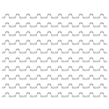 Imagem de Braçadeiras de sela em forma de U de aço inoxidável 304 100 peças de clipes de conduíte de cinta de tubo destacáveis ​​de instalação para fixação de tubos de água e tubos de ar