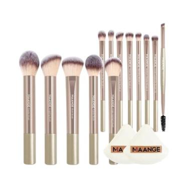 Imagem de Kit De 13 Pincéis De Maquiagem Sintéticos Macios Para Base, Sombra E P