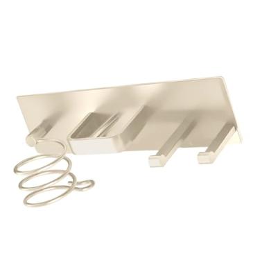 Imagem de Suporte De Parede Para Secador De Cabelo,Organizador Vertical De Ferramentas Para Cabelo Com Gancho | Organizador Para Modelador | Para Banheiro Armário Dormitório Universitário Apartamento Casa De Ca