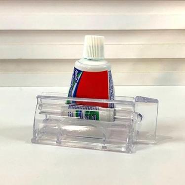 Imagem de Espremedor de Pasta de Dente Manual Transparente – Cabo Giratório, Antidesperdício, Multiuso para Pomadas, Cremes e Tubos