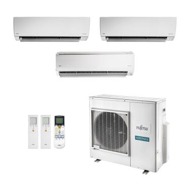 Imagem de Ar-Condicionado Multi Split Inverter Fujitsu 35.000 (2x Evap HW 9.000 + 1x Evap HW 24.000) Quente/Frio 220V	