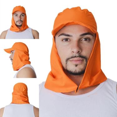 Imagem de Kit 5 Touca de Soldador Brim Árabe Com Aba Proteção Solar Maicol