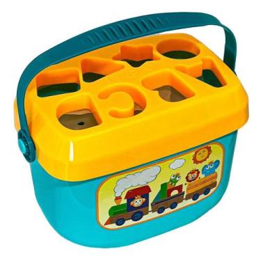 Imagem de Brinquedo Pedagógico Balde Encaixa Bloco Baby Tudo Bebê Etitoys BQ-502