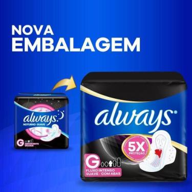 Imagem de Absorvente Noturno Always Noites Tranquilas Suave com Abas 32 Unidades