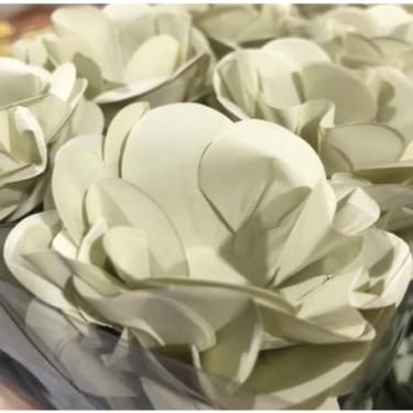 Imagem de Forminhas para Doces Finos - Kit 40/120 Formas Flor Decorativas | Ideal para Casamentos, Festas e Cupcakes (Style - Off White,120)