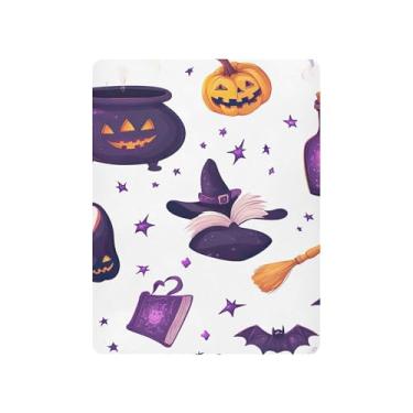 Imagem de xigua Lençol de berço mágico de Halloween para meninas e meninos, lençol macio e respirável adequado para berço padrão e cama infantil 68,5 x 99 cm