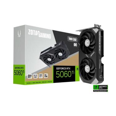 Imagem de Placa de Vídeo GeForce RTX 5060TI 8GB GDDR7 128bits - Twin Edge OC - DLSS 4 - Zotac ZT-B50610H-10M