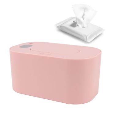 Imagem de Alomejor Aquecedor de Lenços Umedecidos, Dispensador Alimentado por USB Com Aquecimento de Temperatura Constante, Grande Capacidade para Lenços Umedecidos de bebê, para Troca de Fraldas (Rosa)