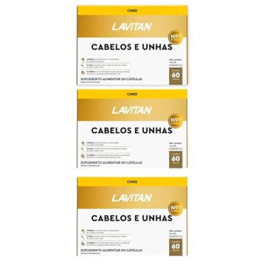 Imagem de Kit 3 Vitamina Cabelos e Unhas 60 Cápsulas
