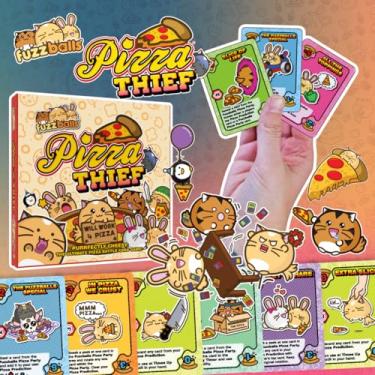 Imagem de Pizza Thief Fun Card Game – Build the Perfect Pizza Party & Betray Your Friends | Fast-Paced Strategy Game for 3-6 Players, Ages 8+ | 48 Cards, Pizza Party Card & Timer Included