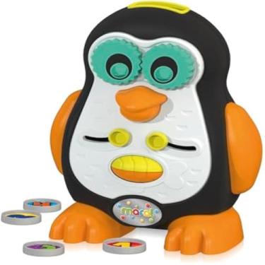 Imagem de Brinquedo de pinguim, aprendizagem divertida para bebes e criancas, azul claro, 100g