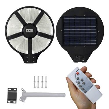 Imagem de Luminaria Refletor Solar Ovni 360 graus Ufo Sensor Movimento Iluminaçao Publica Rua Rodovia Estrada Pista Avenida