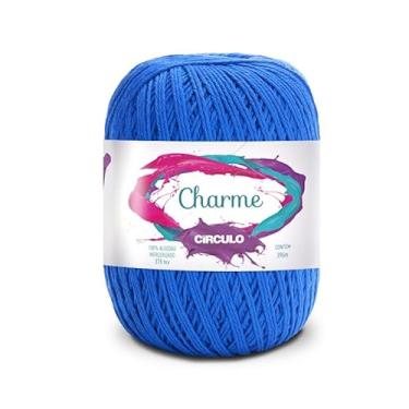 Imagem de Fio Linha Charme 396m e 150g Ideal p/Crochê e Tricô Marca Círculo (2829 - AZUL BIC)