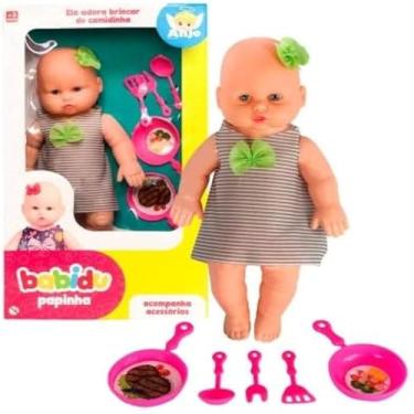 Imagem de Boneca de brincar, alimentacao infantil, acessorios, cozinha, roupa, brinquedo, macacao, boneca, adoravel